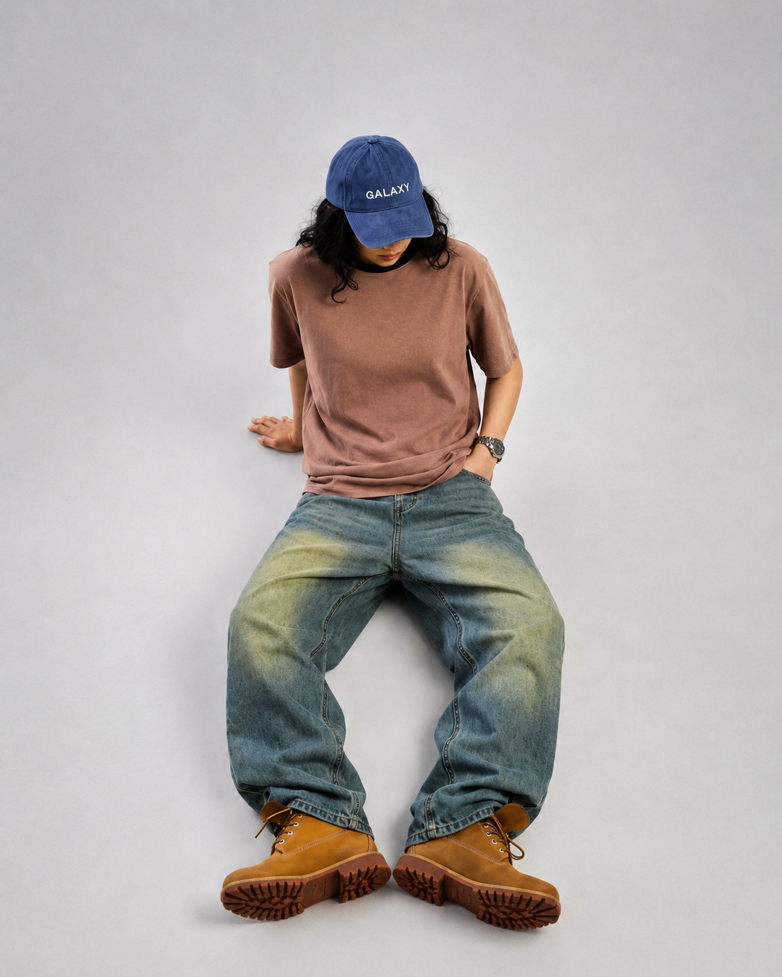 Ringer Tee — Mauve Brown