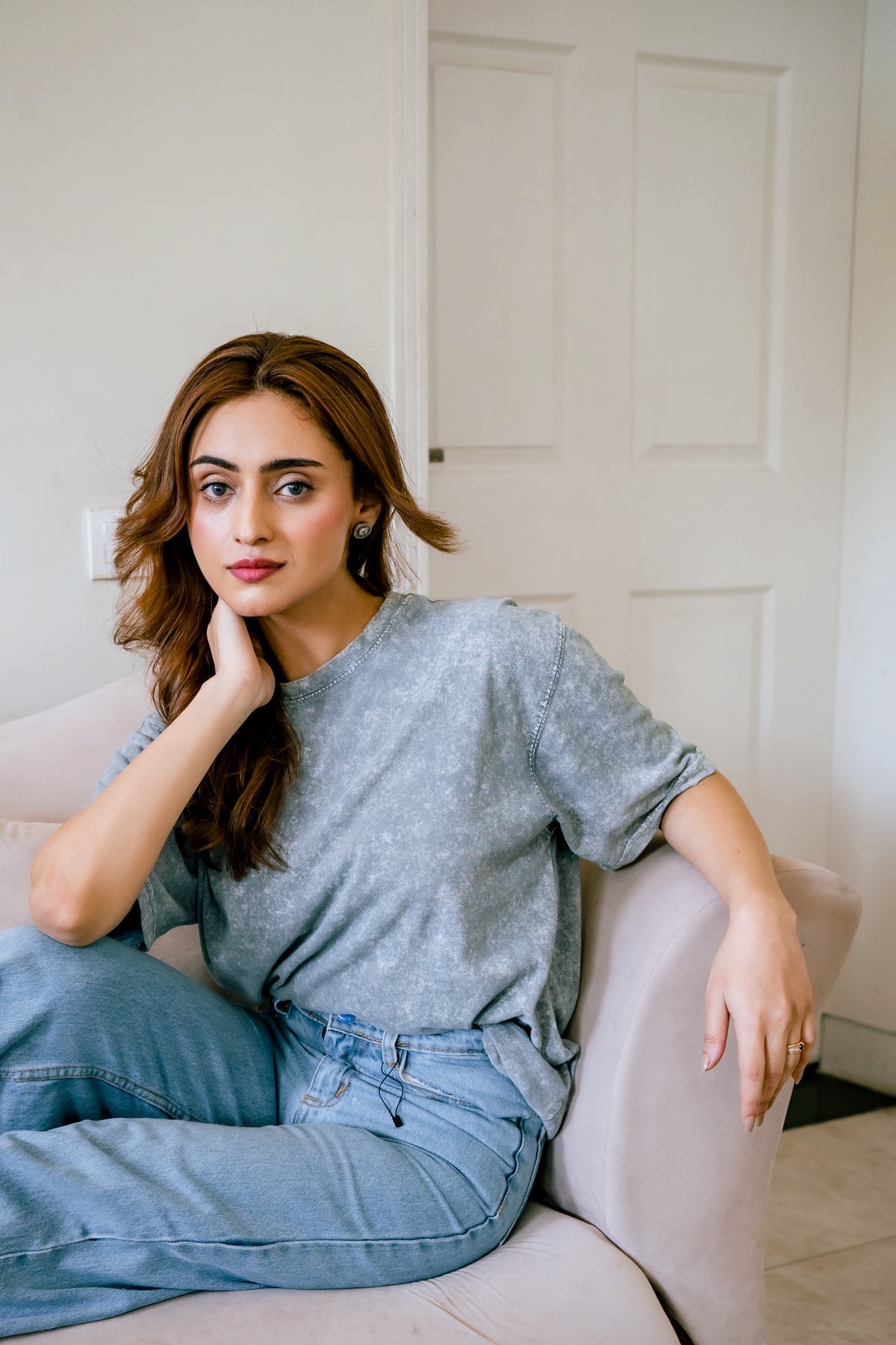Acid Wash Tee — Slate Blue