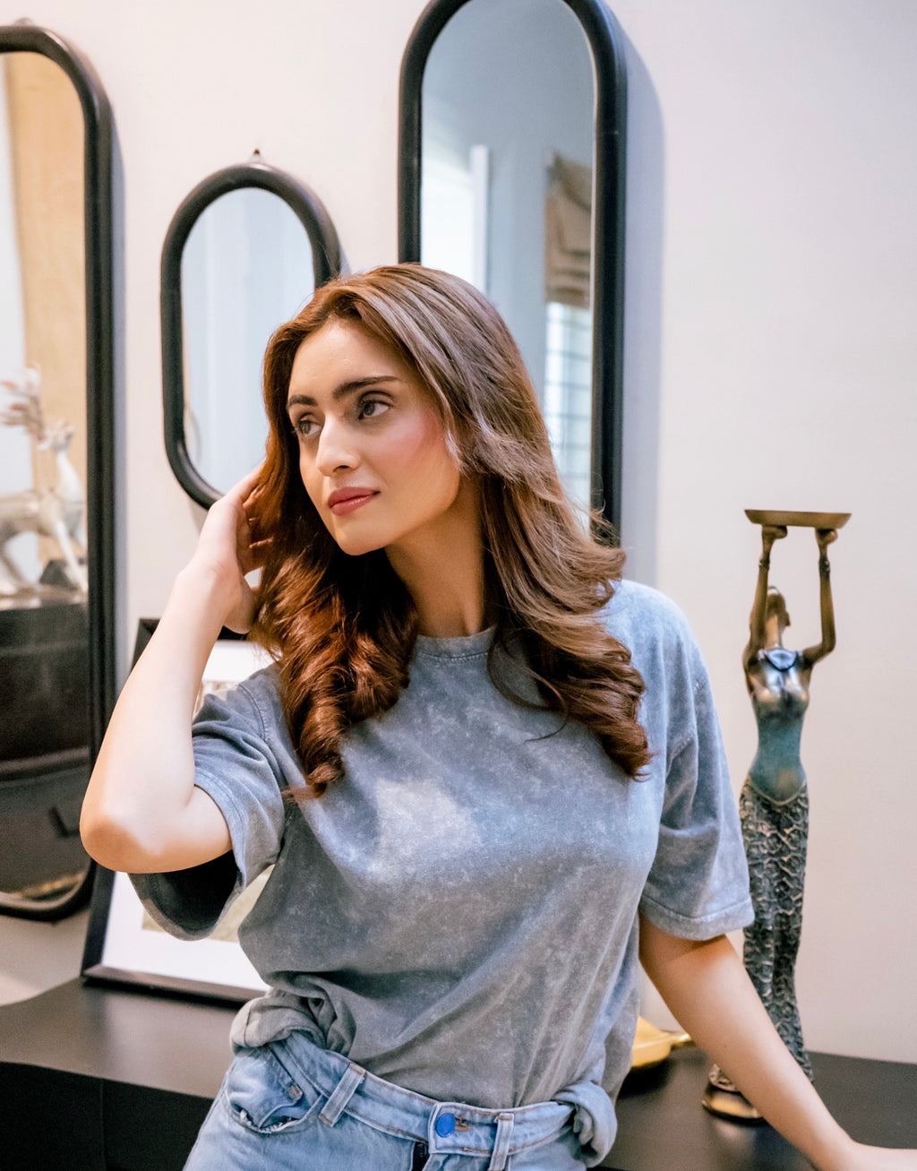 Acid Wash Tee — Slate Blue