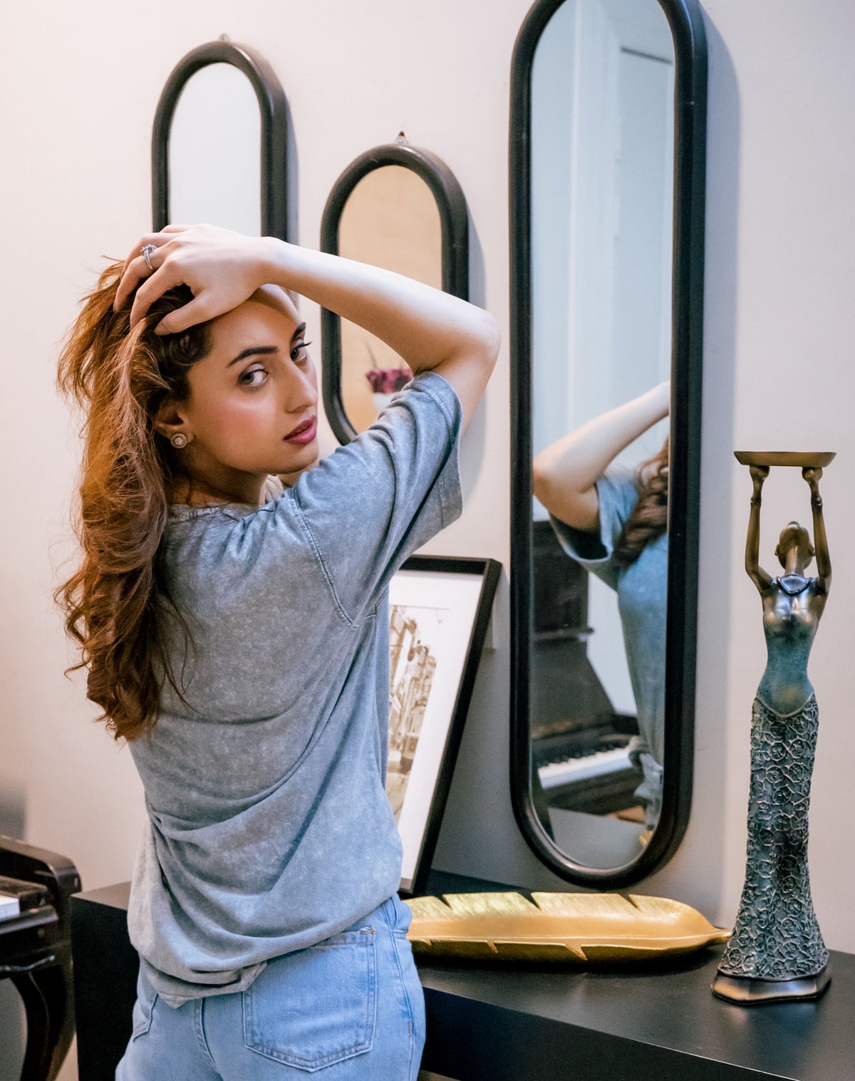 Acid Wash Tee — Slate Blue