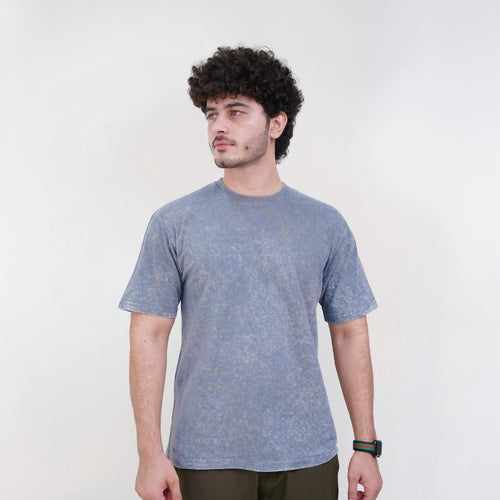 Acid Wash Tee — Slate Blue