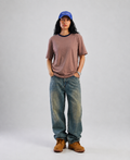Ringer Tee — Mauve Brown