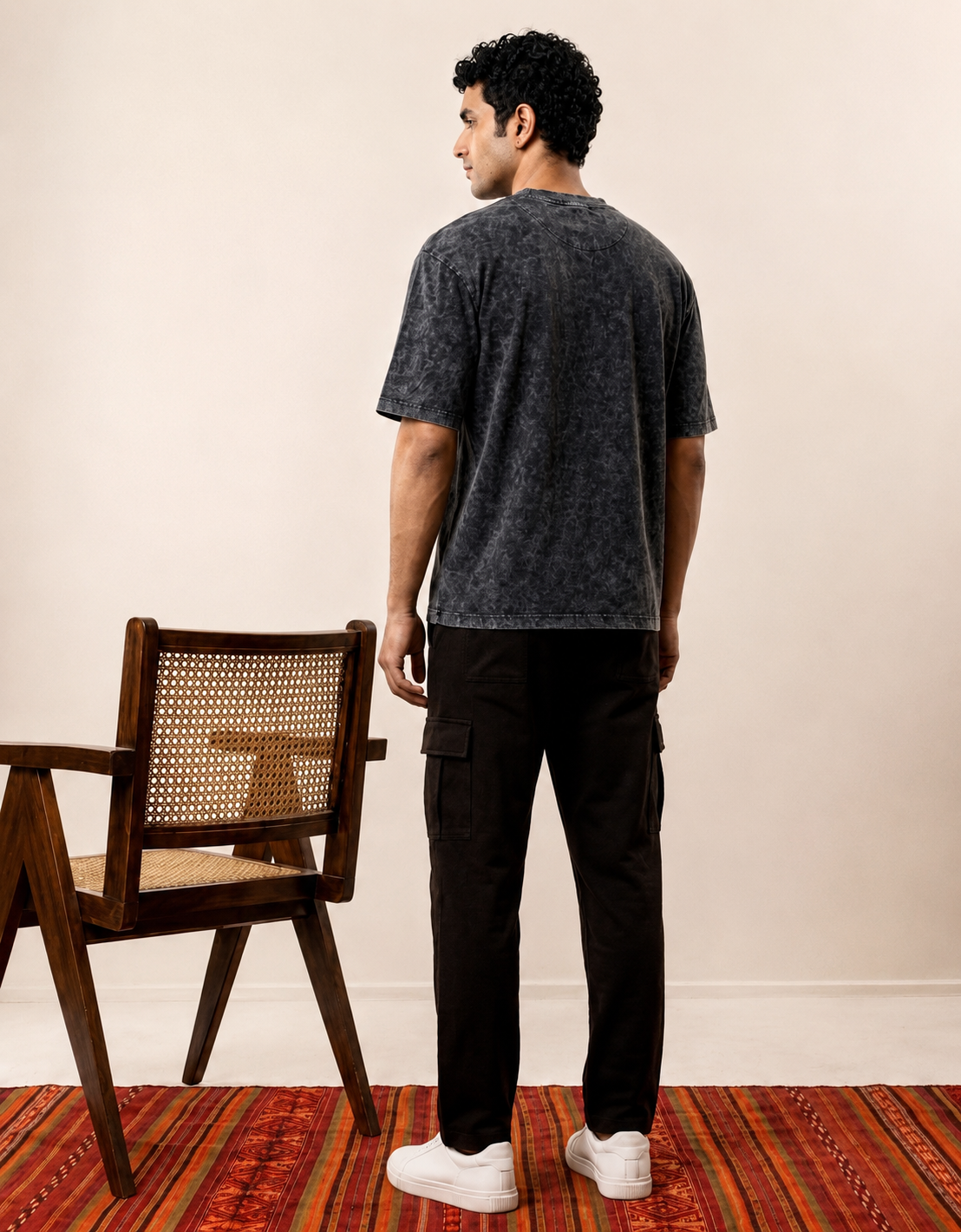 Acid Wash Tee — Charcoal